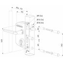 Locinox Industrieschloss LAKQ für Profile 10-120mm 4060 Silber