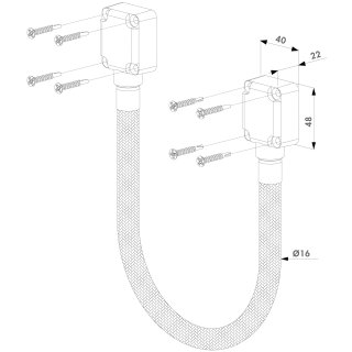 Locinox Armierter Überbrückungsschutz L=450 mm DVK-450